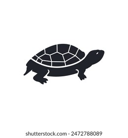 vector abstract line art turtle animal logo