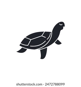 vector abstract line art turtle animal logo