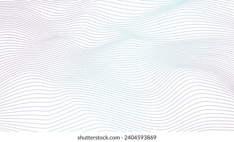 Vector abstract line art wavy flowing dynamic isolated on transparent background in concept luxury, wave, wind, ocean, landscape illustration.