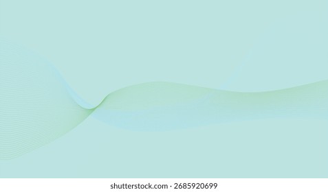 Arte abstracto de la línea del Vector. Conexiones dinámicas lisas onduladas aisladas fondo blanco