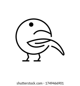 Vector abstract line bird logo, silhouette, icon isolated. 