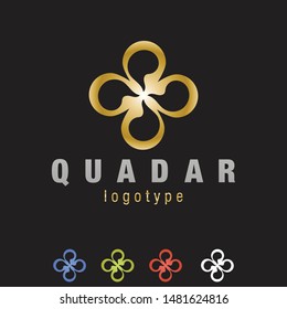 Vector Abstract Line, Decorative Ornament, Symmetric Logo. Professionally designed Icon, shape, sign graphics.