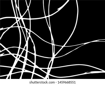 Vector abstract line. Grunge background for your design. Black and white abstract drawing. Vector line pattern.