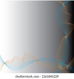 Vector Abstract line with many colors look beautiful with black and white background.