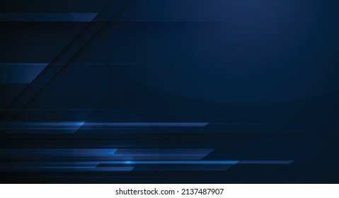 Vector abstract line pattern, digital hi tech technology design and light effect. High speed movement and connection, dark blue background. Illustration futuristic, communication, cyberspace concept.