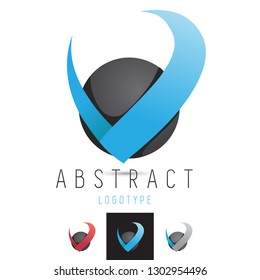 Vector Abstract Line Sphere Shape Logo Stock Vector (Royalty Free ...