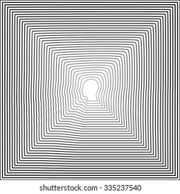 vector abstract line square head circle