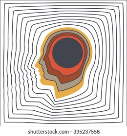 vector abstract line square head circle