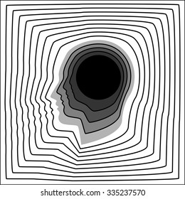 vector abstract line square head circle