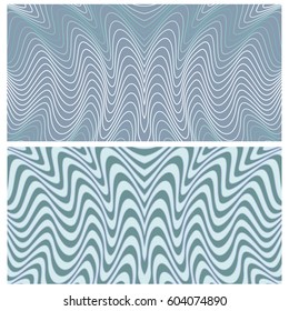Vector abstract line stripes. Waves horizontal backgrounds set