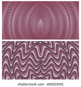 Vector abstract line stripes. Waves horizontal backgrounds set