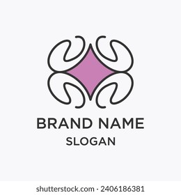 Vector abstract lineal logo template collection