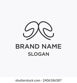 Colección de plantillas de logotipo lineal abstracto de vectores