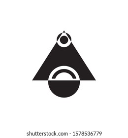 Vector of abstract linear hipster logos. Geometric icons, identity, stamps, signs, marks and stickers