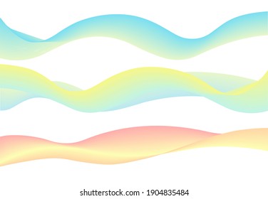 Vector Abstract lines background. Set of isolated soft colored waves for wallpapers, banners, flyers, advertising, broshures.