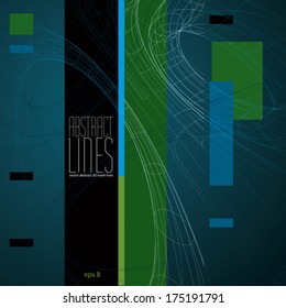 Vector abstract lines, communication and digital technology abstract background, clear eps 8 vector.