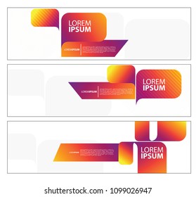 Vector abstract lines design banner web template
