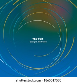 Vector abstract lines on a colored background