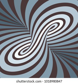 Vector abstract lines pattern. Waves background with distortion effect. Optical illusion.