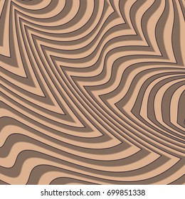 Vector abstract lines pattern. Waves background with distortion effect. Optical illusion.