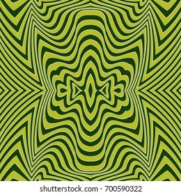 Vector abstract lines pattern. Waves background with distortion effect. Optical illusion.