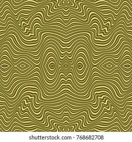 Vector abstract lines pattern. Waves background with distortion effect. Optical illusion.