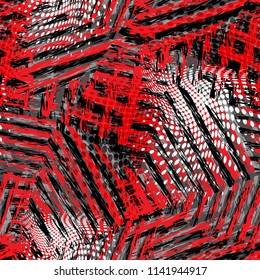 Vector abstract lines texture with dots. Grunge background for your design.