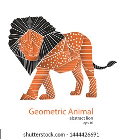 Vector abstract lion ,ornament,geometric element 