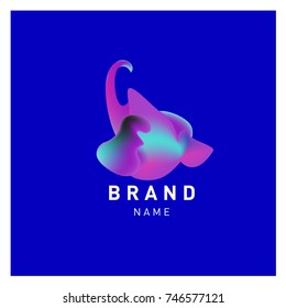 Vector Abstract liquid 3d gradient Logo Brand Company Design Template