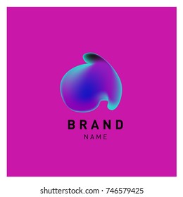 Vector Abstract liquid 3d gradient Logo Brand Company Design Template