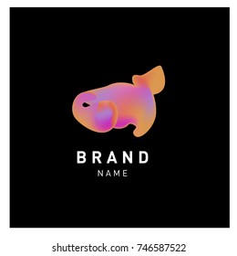 Vector Abstract liquid 3d gradient Logo Brand Company Design Template