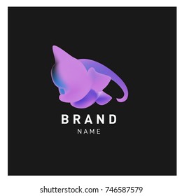 Vector Abstract liquid 3d gradient Logo Brand Company Design Template