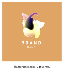 Vector Abstract liquid 3d gradient Logo Brand Company Design Template