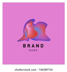 Vector Abstract liquid 3d gradient Logo Brand Company Design Template
