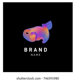 Vector Abstract liquid 3d gradient Logo Brand Company Design Template