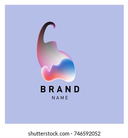 Vector Abstract liquid 3d gradient Logo Brand Company Design Template - Shutterstock ID 746592052