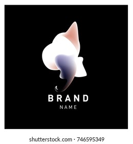 Vector Abstract liquid 3d gradient Logo Brand Company Design Template