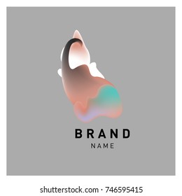 Vector Abstract liquid 3d gradient Logo Brand Company Design Template
