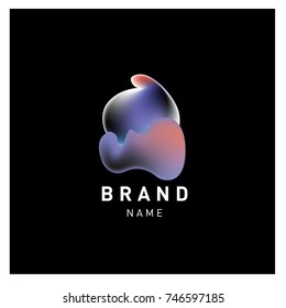 Vector Abstract liquid 3d gradient Logo Brand Company Design Template