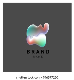 Vector Abstract liquid 3d gradient Logo Brand Company Design Template - Shutterstock ID 746597230