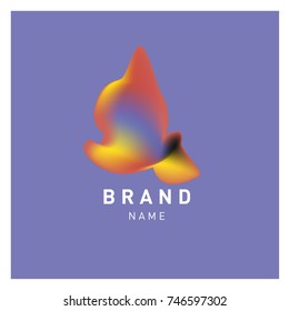 Vector Abstract liquid 3d gradient Logo Brand Company Design Template