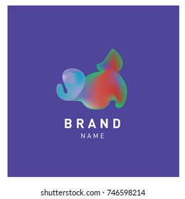 Vector Abstract liquid 3d gradient Logo Brand Company Design Template