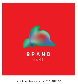 Vector Abstract liquid 3d gradient Logo Brand Company Design Template