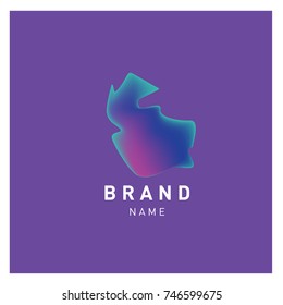 Vector Abstract liquid 3d gradient Logo Brand Company Design Template