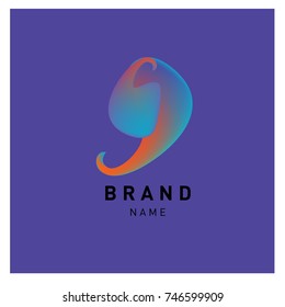 Vector Abstract liquid 3d gradient Logo Brand Company Design Template