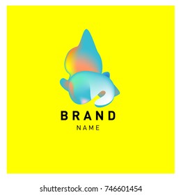 Vector Abstract liquid 3d gradient Logo Brand Company Design Template
