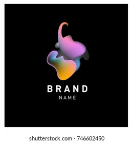 Vector Abstract liquid 3d gradient Logo Brand Company Design Template
 - Shutterstock ID 746602450