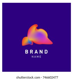 Vector Abstract liquid 3d gradient Logo Brand Company Design Template
