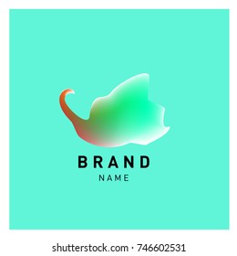 Vector Abstract liquid 3d gradient Logo Brand Company Design Template
