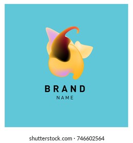 Vector Abstract liquid 3d gradient Logo Brand Company Design Template
